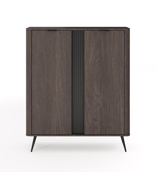 Kommode mit Metallfüße Eiche dunin braun SHELLY