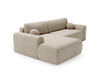 Design Ecksofa in modernem stil creme links AURA