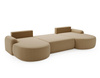 Ecksofa U Form Bouclé OLIO Beige