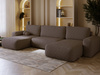 Braun Bouclé Sofa U-Form TEDIS