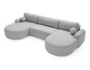 Ecksofa U Form Breite 377 OLIO Grau