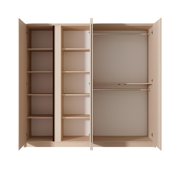 Kleiderschrank Geräumiger für Schlafzimmer NINA Beige