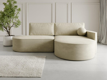 Modernes Ecksofa L Stilvoll und Bequem Creme MORENO