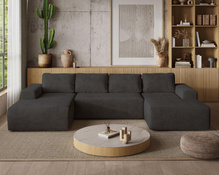 Ecksofa U-form 360cm Breite Graphit