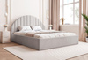 Designerbett mit Bettkasten 160x200 Grau PERLE