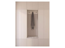 Garderoben-Set mit Lamellen Spiegel als option Kaschmir