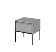 Nachttisch mit Schublade Fronten gefräst FLORE Grau