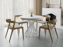 Esstisch LUKO Weiß ausziehbar 100–140 modernes Design