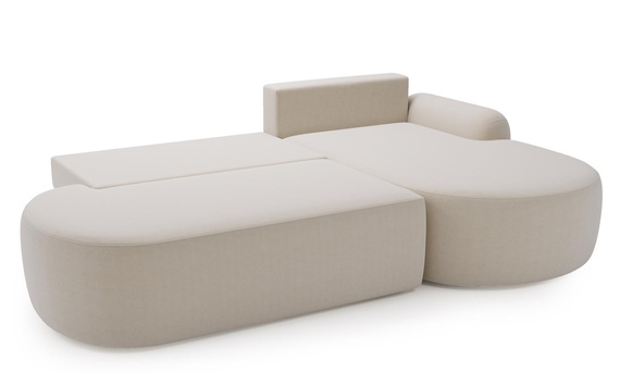 Rundes Ecksofa Beige