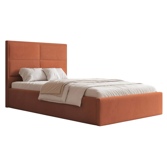 Kupfer Polsterbett mit Stauraum Holzrahmen 120x200 SAONA