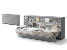 Modern Schrankbett ohne Matratze BED CONCEPT 90x200 Grau