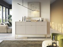 Kommode mit 3 Schubladen NANCY Caschmir+Schwarz