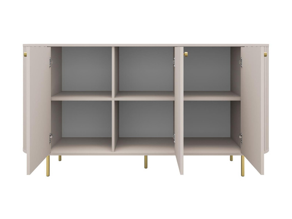 Kommode mit Lamellen japandi beige OVI