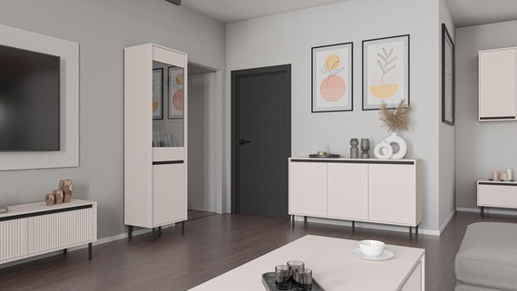 Geräumige Kommode mit 3 schubladen beige CIAO