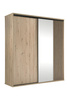 Schwebetürenschrank mit Spiegel BORDO Eiche Artisan