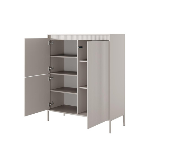 Moderne Kommode mit Lamellen JULO Beige