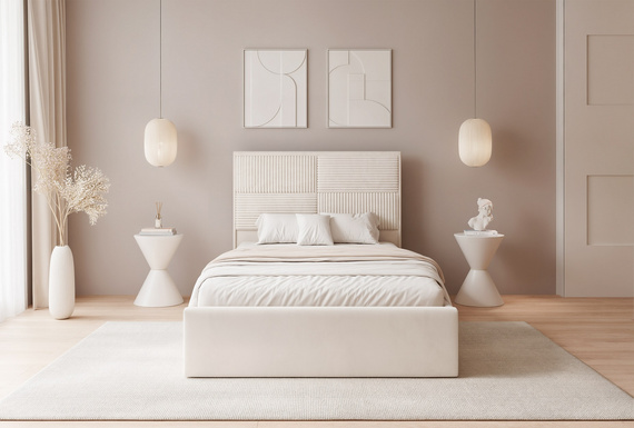 Kupfer Polsterbett mit Stauraum Holzrahmen 120x200 SAONA