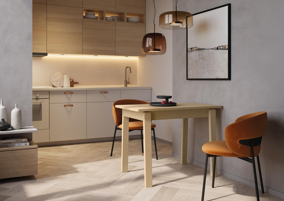 Esstisch rechteckig ausziehbar PAPHO Eiche hell