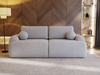 Elegantes Schlafsofa Bouclé Grau Teddy TEDI