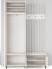 Elegant Garderobenschrank mit Lamellen Kaschmir PORTOFINO