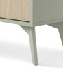 Kommode mit drei Schubladen GOLD Eukalyptus / Scandi Fischgrät