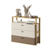 Kommode mit drei geräumigen Schubladen LAGOS Beige/Eiche Artisan