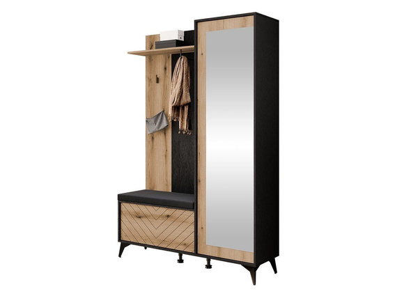 Garderoben-Set mit Bügelhalter und Spiegel ALICE