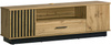 TV-Schrank mit Lamellen. Eiche wotan/schwarz PUCCI