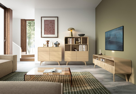 Regal 108 cm breit GRACIEL Eiche Vincenza