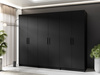 Kleiderschrank POLA für den Flur Breite: 234 cm Schwarz