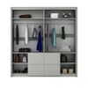 Kleiderschrank mit Spiegel und 4 Schubladen WAKS Graphit