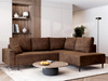 Linkes Ecksofa mit Bonellfederung bequem und modern Beige BLAIR