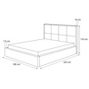 Klassisch Polterbett Grau 180x200
