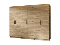 Kleiderschrank POLA Breite: 234 cm Eiche craft