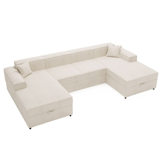 Ecksofa U-form SANTO Rosa Velvet