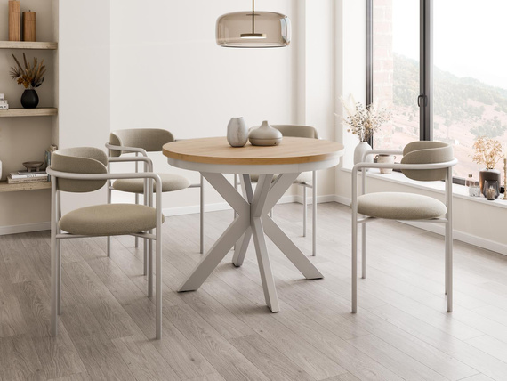 Runde Esstische BELLAMI Weiß modern