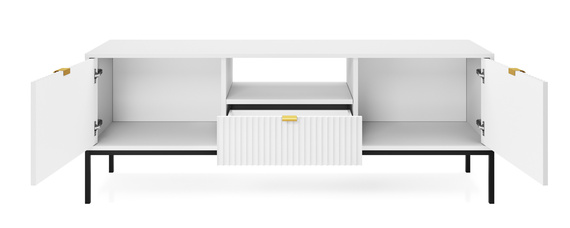 TV-Schrank mit Schublade und 2 Türen NANCY  Lowboard mit Lamellen