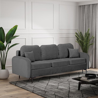 Sofa mit Schlaffunktion 228 cm breit BELLA Graphit