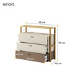 Kommode mit drei geräumigen Schubladen LAGOS Beige/Eiche Artisan