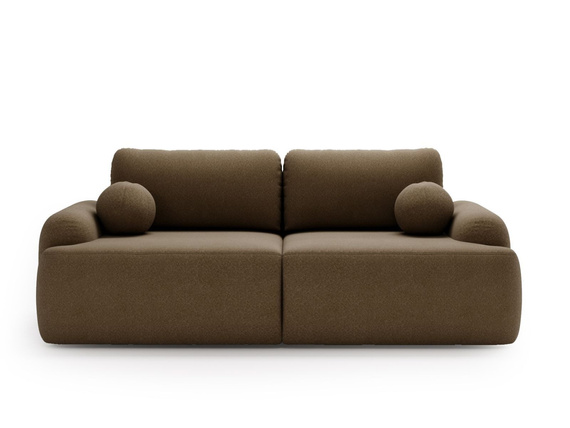 Modern Schlafsofa Bouclé Braun TEDI