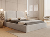 Elegant Designerbett mit Bettkasten grau 180x00 LANZA