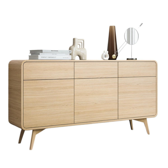 Sideboard im Japandi Stil mit 3 Schubladen Eiche vincenza GRACIEL