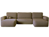 Dunkelbeige Bouclé Sofa U-Form TEDIS