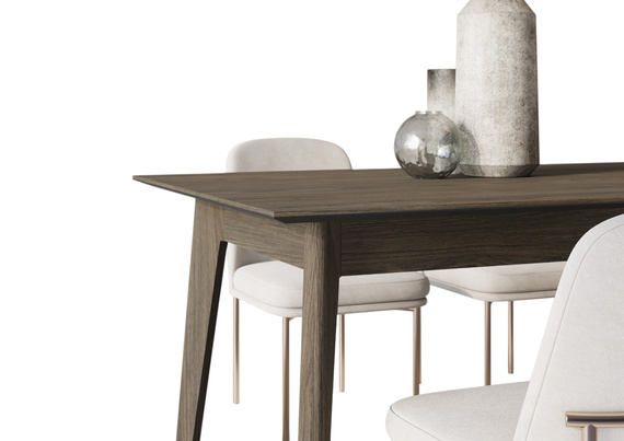 Rechteckiger Tisch ausziehbarer Eiche dunkel PAPHO