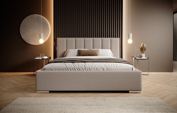 Polsterbett Boucle 160x200 Dunkelbeige