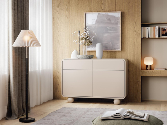 Kommode mit runden Füßen Beige ALDOS