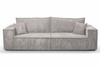Schlafsofa mit Bettkasten und Cordstoff MONA Beige