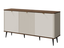 Zeitlose Kommode aus Eiche LILIA Kaschmir + Nussbaum