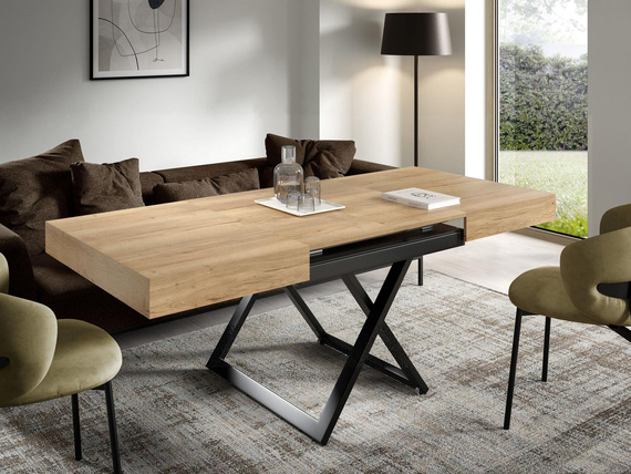 Couchtisch mit verstellbarer Höhe Eiche Halifax
