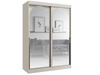 Moderner Kleiderschrank mit Spiegel 150 Breit Kaschmir LUCY 